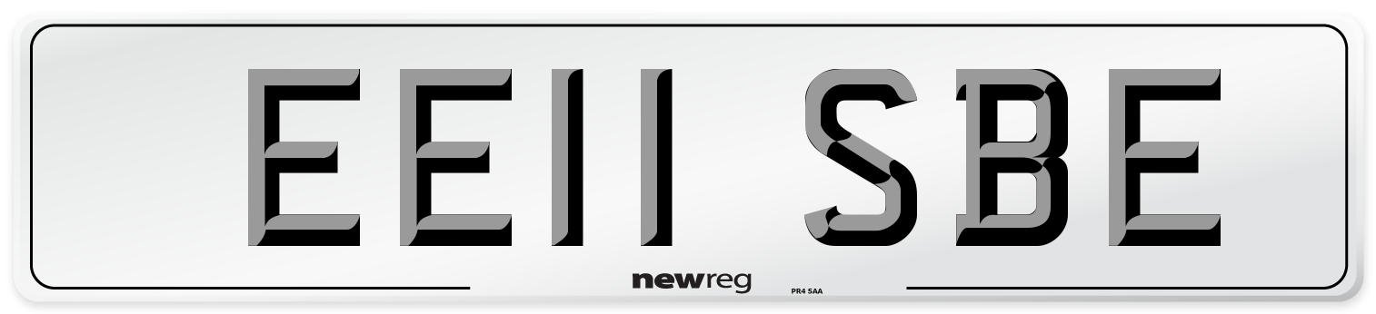 EE11 SBE Number Plate from New Reg